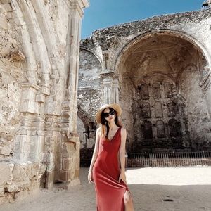 red zara Maxi Dress